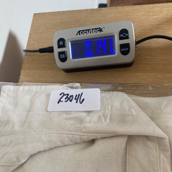 Sofia Vergara Top Womens Large Ivory Linen Blend Button Up Tie Crop Long Sleeve - Picture 10 of 10